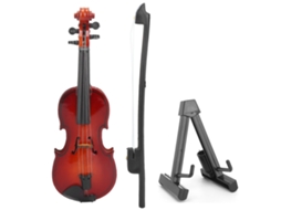 Ats modelo de Violino 1/6 Acessório de Casa de Boneca Decoração Instrumento Brinquedo 10cm