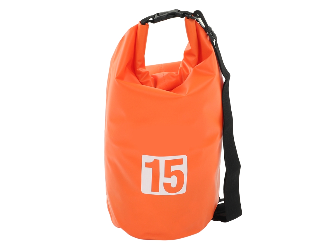 Saco Seco À Prova D'água 15l Laranja Portátil Plegável