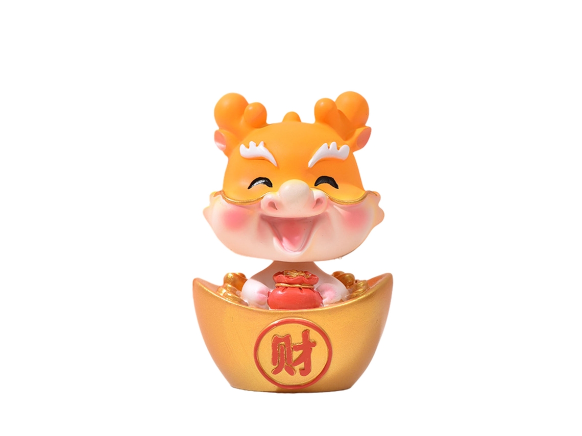 Laxiscreed Dragão Da Sorte: Figurina Animada Para Decorar Carro No Ano Novo