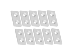Laxiscreed Perfil De Alumínio Com Tampas Finais Para Peças Lineares De Design De Duplo Furo