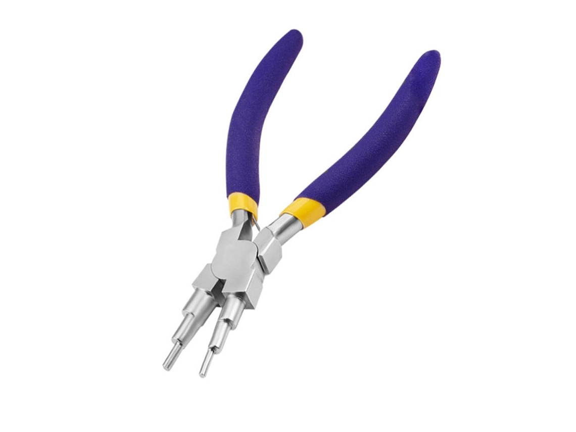 Alicate De Fabricação De Argolas 6 Em 1 Com Cabo Antiderrapante Para Laços E Argolas De 2mm A 9mm