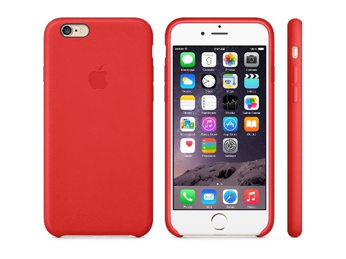 Capa em pele para iPhone 6 Vermelho