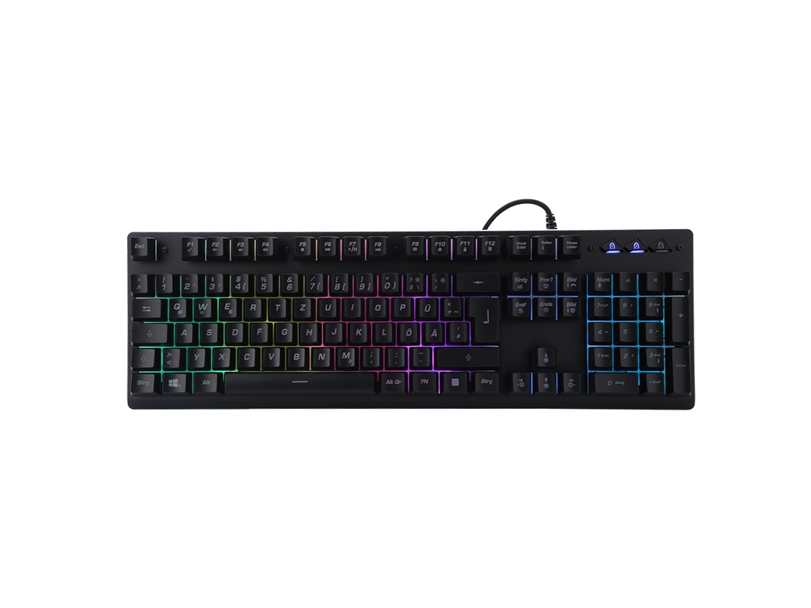 Teclado Semi mecânico Teclado com Fio para Jogos de Esportslaxiscreed (entrada Alemã Retroiluminação Rgb Streamer)