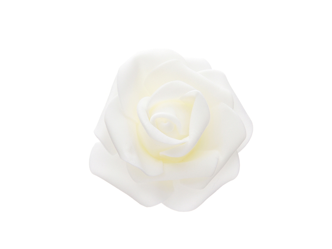 Cabeça De Rosa (7cm, Branco Cremoso) Eoocoo