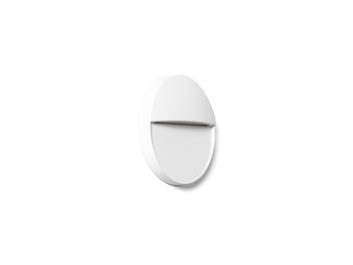 Aplique De Parede Exterior Led 3w Superfície Circular Jade 4000k Branco Branco Neutro