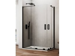 Cabine De Duche Angular 2+2 Cirene (kenna) 75x70 Cm Preto
