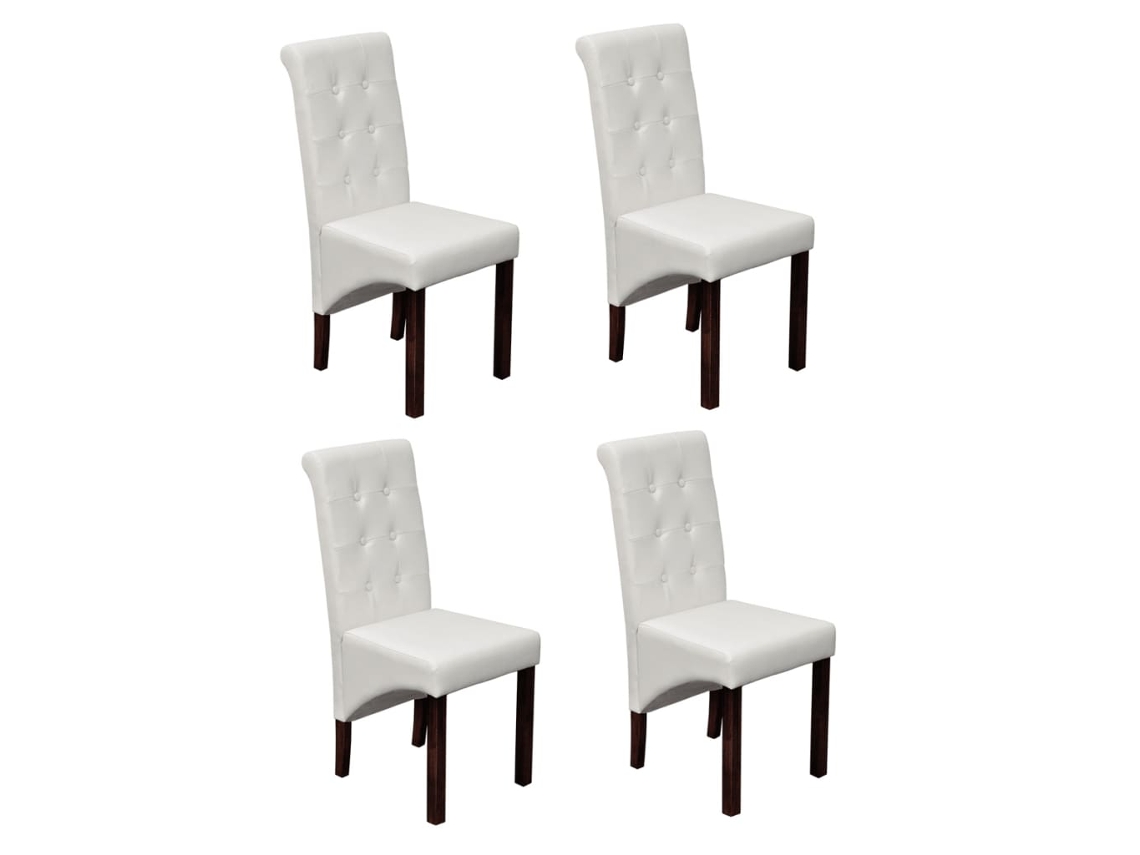 Dining Chair, Dining Chairs Vidaxl Branco Couro Artificial (n/a)