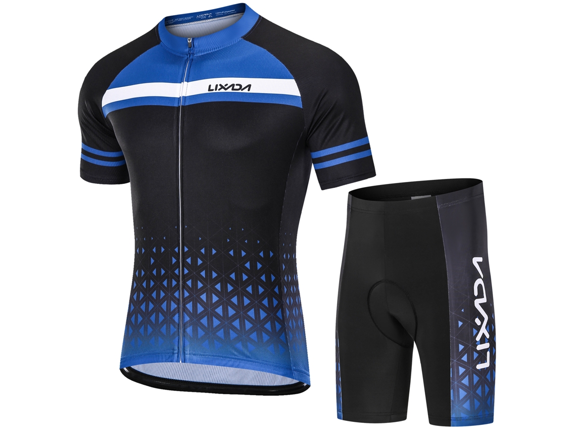 Conjunto de Camisa de Ciclismo para Homem com Manga Curta e Calça Amortecida | S/MARCA