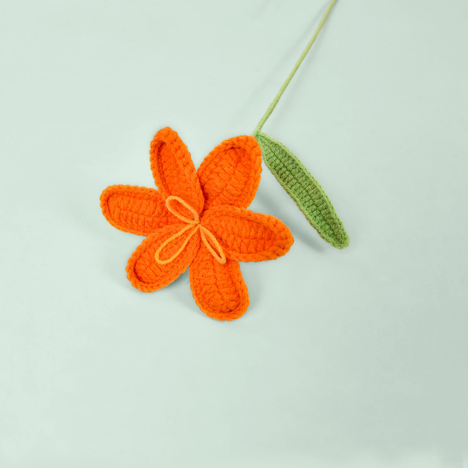 (laranja - 1 Peça) Buquê De Tulipas De Crochê, Buquê De Tulipas Tricotado Diy, Um Presente Perfeito Para Quem Você Ama.