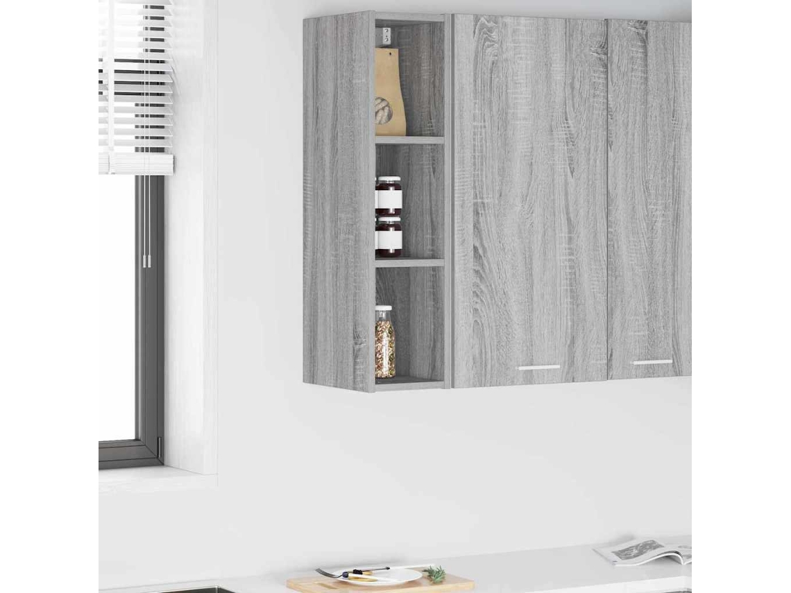 Vidaxl Armário Suspenso Cinza Sonoma 20 X 29,5 X 80 Cm