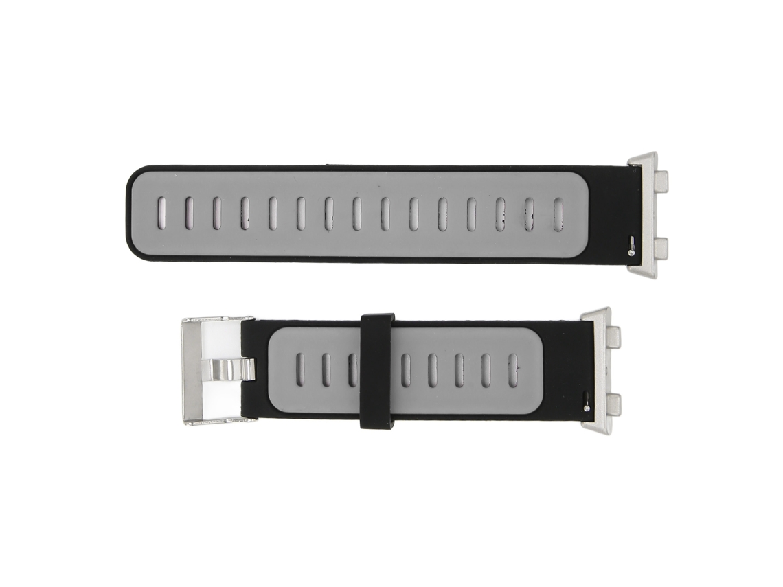 Cinto De Relógio Esportivo De Silicone Macio Para Oppo Watch 2 46mm Cinza Preto