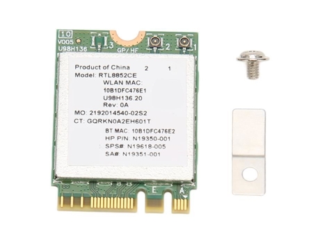 Lia Wifi Card 6E Wire 2.4Ghz 5Ghz 6Ghz 5374Mbps Ngff Bt5.3 Low Delay para Rede de Computadores FDIT