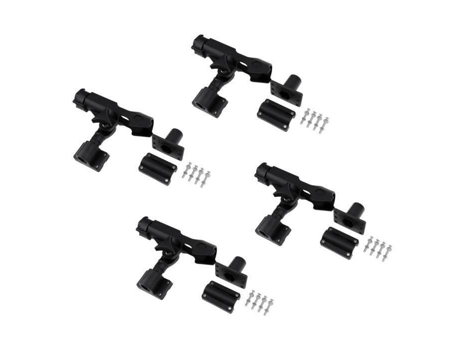 Funning - 4pcs Suporte De Vara De Pesca Para Caiaque Bote Suporte Rotativo 360 Graus Em Nylon Preto