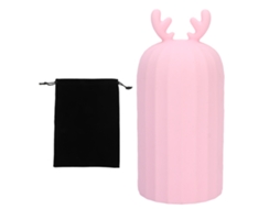 Hot Cold Water Bag Cute Silicone Reusable Microwave Heating Hand Warmer 500ml Pink