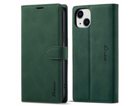 Capa Para Iphone 14 Forwenw Pele Sintética Anti-choque Verde