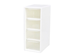 Organizador de mesa com 4 gavetas plásticas transparentes empilháveis para escritório e acessórios com S/MARCA