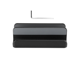 Suporte Vertical Para Laptop Com Resfriamento E Armazenamento Multifuncional De Alumínio Para Laptop E Desktop Preto