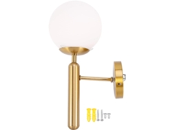 Luminária De Parede Decorativa Led Estilo Nórdico Com Esfera De Vidro, Para Espelho De Banheiro, Com Gokoco