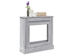 Vidaxl Cornija De Lareira 90x30x90 Cm Derivados Madeira Cinza Sonoma