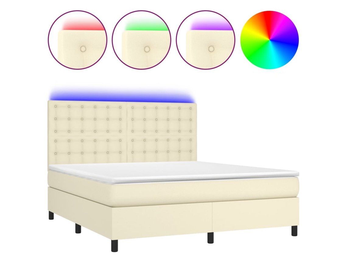 Cama Box Spring com Colchão e Led 180x200 cm CHABERLU