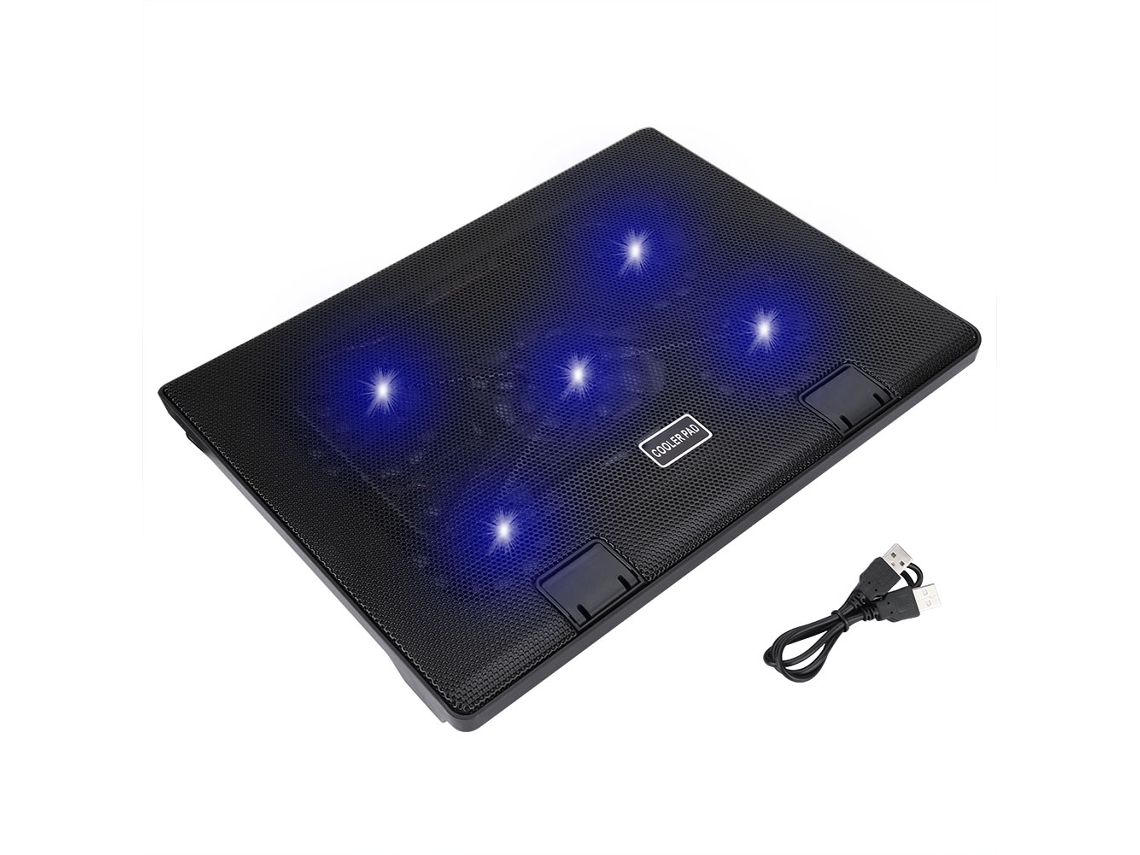 Base De Resfriamento Silenciosa Para Laptop Com Cinco Ventiladores, Alimentada Por Usb