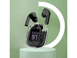 Fones De Ouvido Sem Fio Bluetooth Com Cancelamento De Ruído, Estojo De Carregamento E Visor Led Digital. Ly Ebike