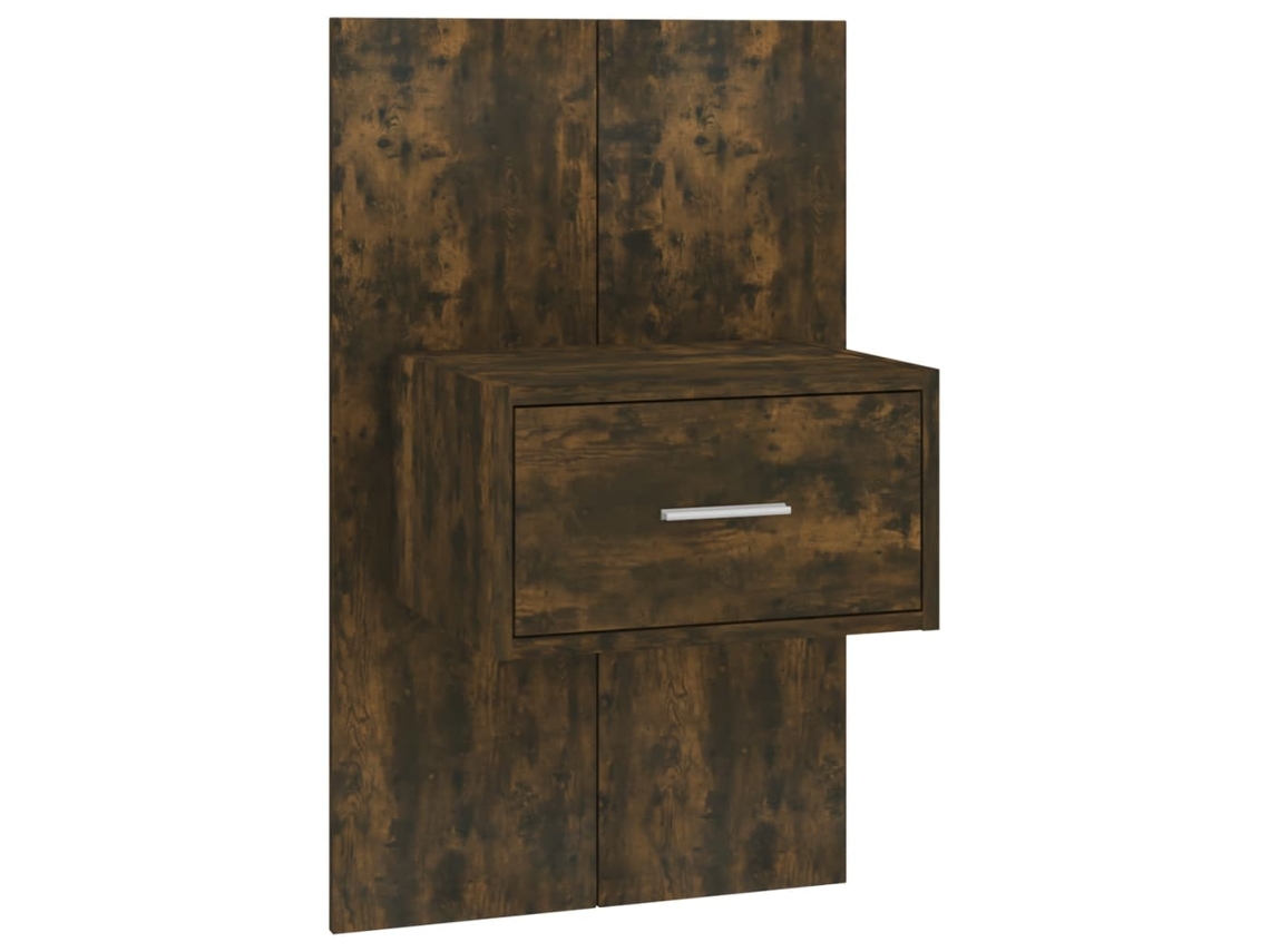 Wall-mounted Bedside Cabinet, Wall-mounted Bedside Cabinets Vidaxl Marrom Madeira Processada (n/a)