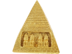 Pirâmide Decorativa Aparência Delicada Resina Dourada Decorativo Versátil Elegante Decoração Item Mesa GOKOCO