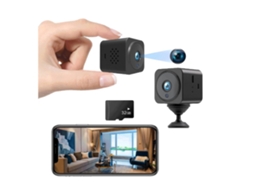 Câmera de segurança sem fio, câmera remota WiFi HD 1080P com interfone bidirecional, visão noturna, preto Bestvite