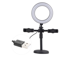 Suporte para celular com 2 clipes e luz LED de 6 polegadas CHABERLU