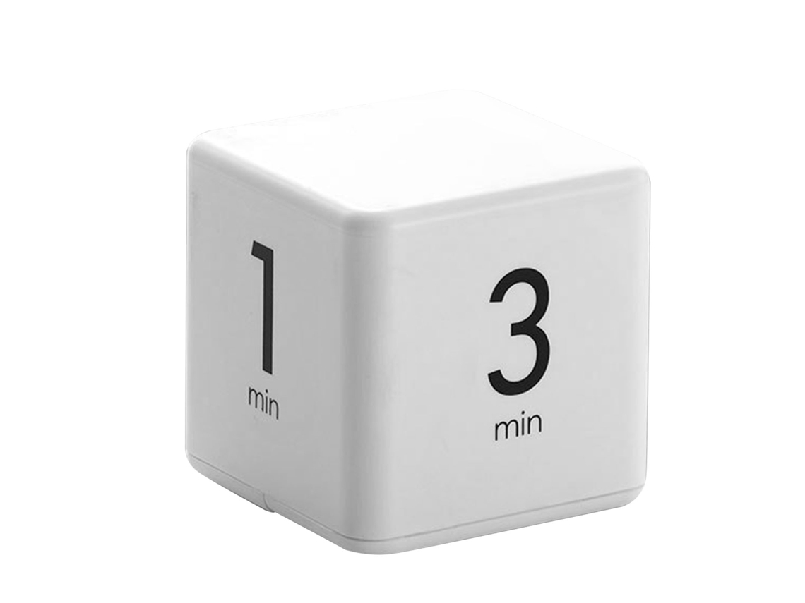 Cronômetro Cúbico Sensor Flip para Estudo Cozinha Baking Gerenciamento de Tempo 1/3/5/10 Minutos