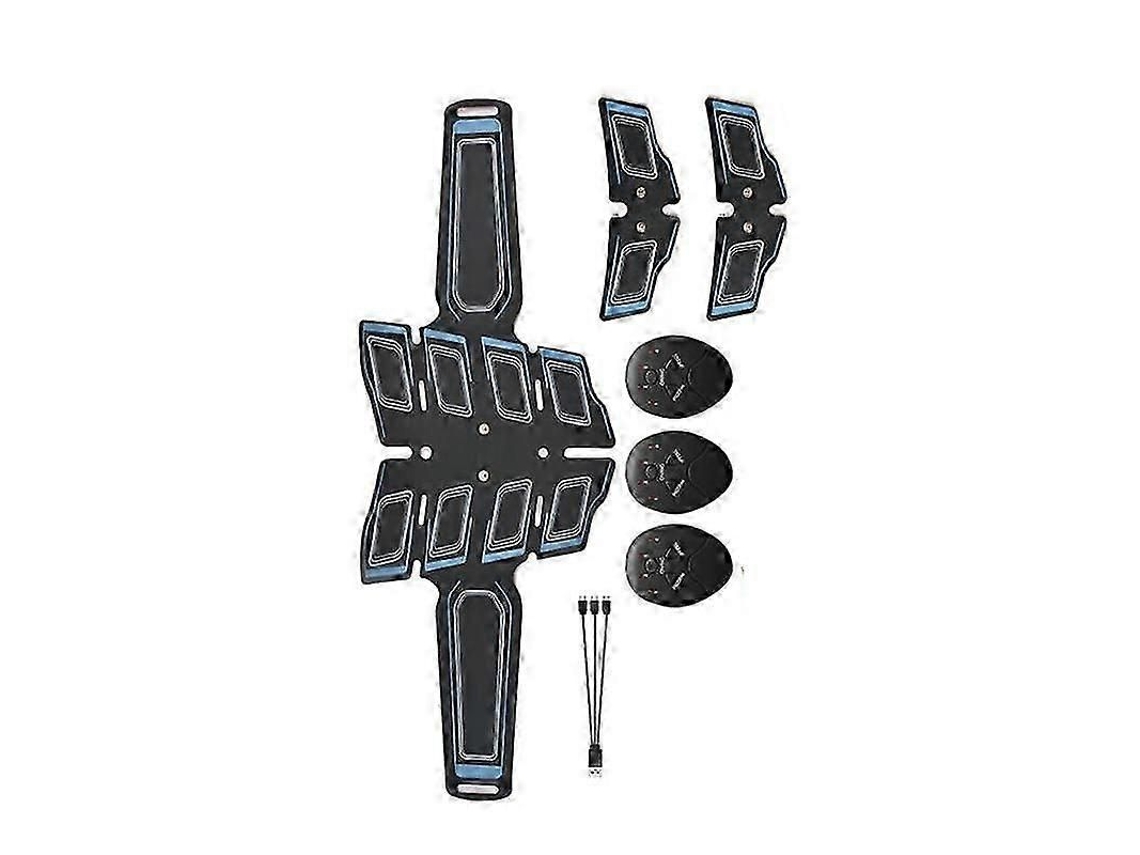 Conjunto de 7 Peças Massageador Abdominal Portátil Recarregável, Cinto Eletrônico para Treinamento, Equipamen To Exercícios e Tonificação do GOKOCO