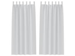 Maison Exclusive - Cortinas Blackout Com Argolas 2 Pcs Cinza Claro 260 X 140 Cm