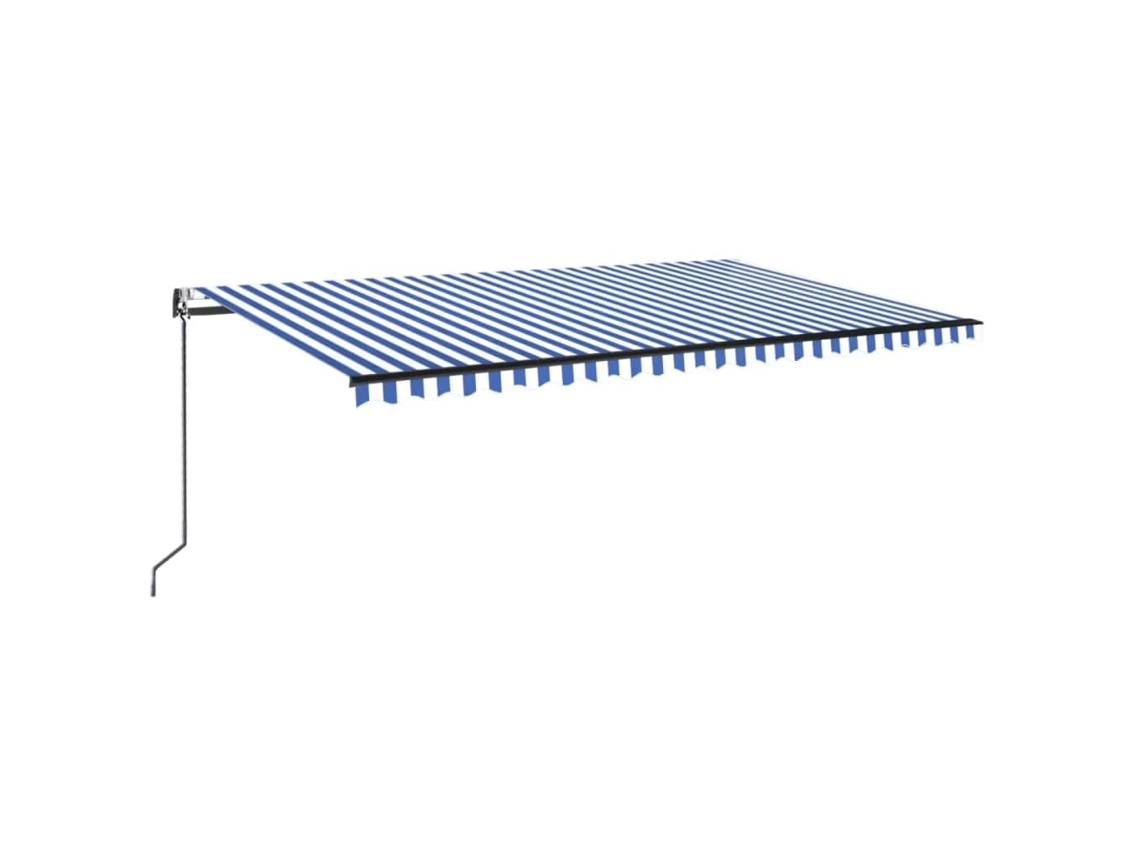 Retractable Awning, Retractable Awnings Vidaxl Azul Alumínio (500 X 350 Cm)