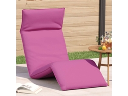 Vidaxl Espreguiçadeira Dobrável 175x54x8,5 Cm Tecido Oxford Rosa