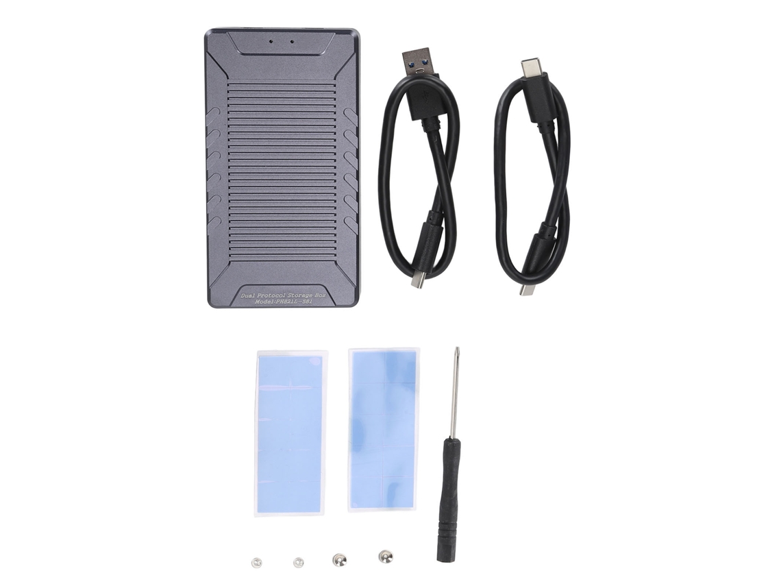 Enclosure Para Ssd De M.2 Com Duas Baias (suporta Protocolos Duais Nvme/sata, Transmissão De Alta Velocidade Usb3.2 10gbps)