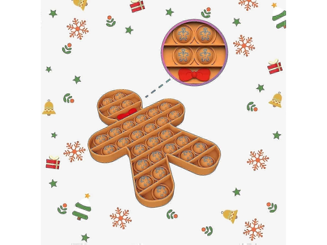 Brinquedo Sensorial Push Bubble Com Bolas De Natal Árvore E Pai