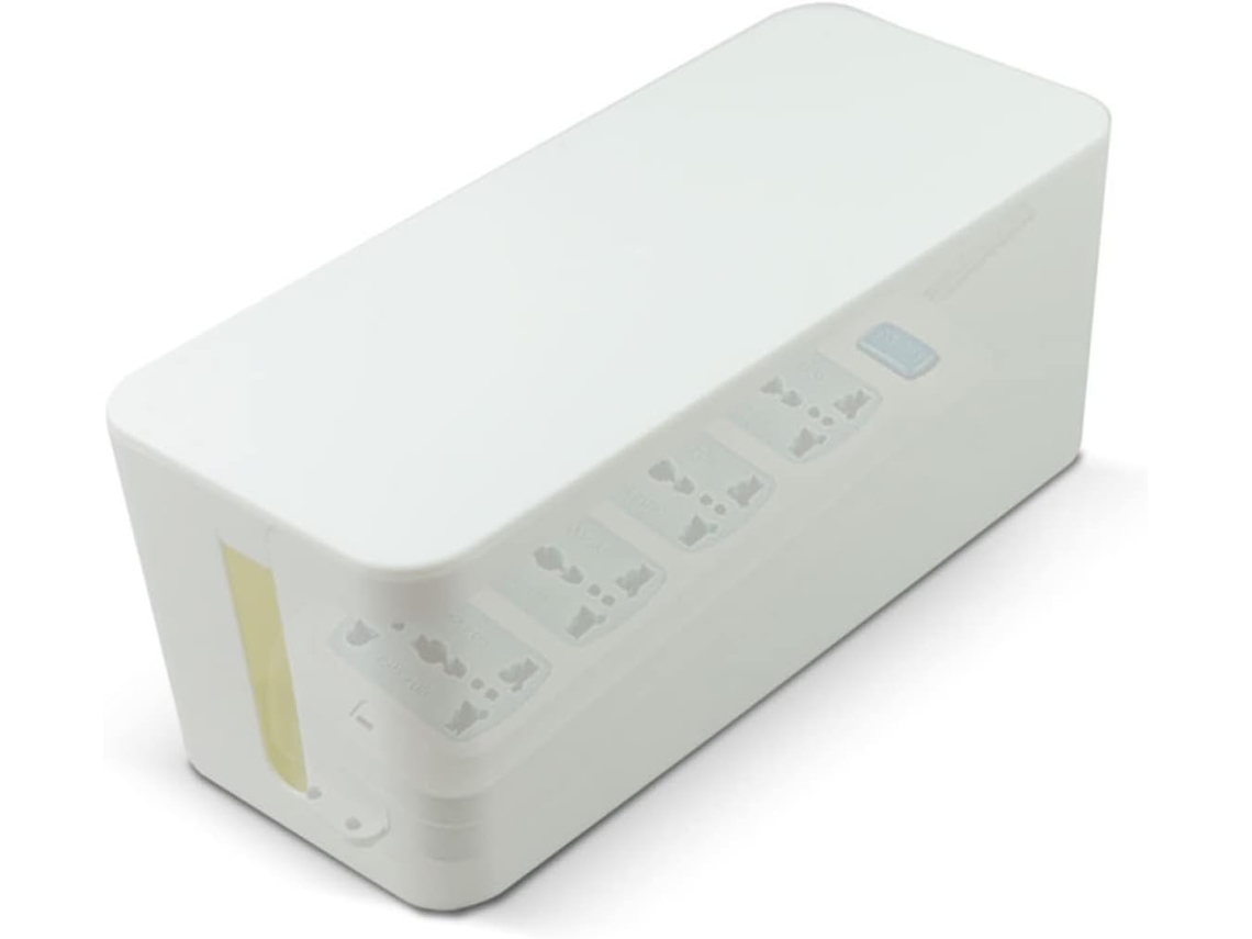 Caixa Organizadora De Cabos Elétricos De Plástico Branco Grande