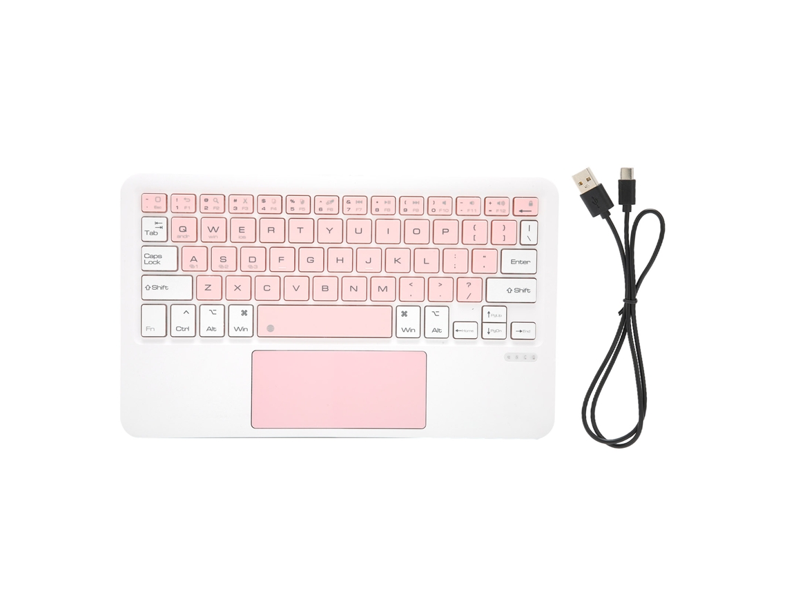 Teclado Com Touchpad Sem Fio Bt Recarregável Para Ios