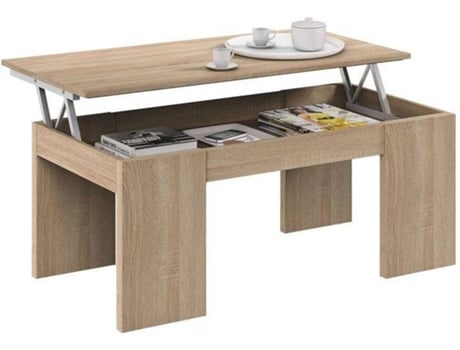 Mesa de Centro FORES Flow (Carvalho  - Melamina - 100 x 43–55 x 50 cm)