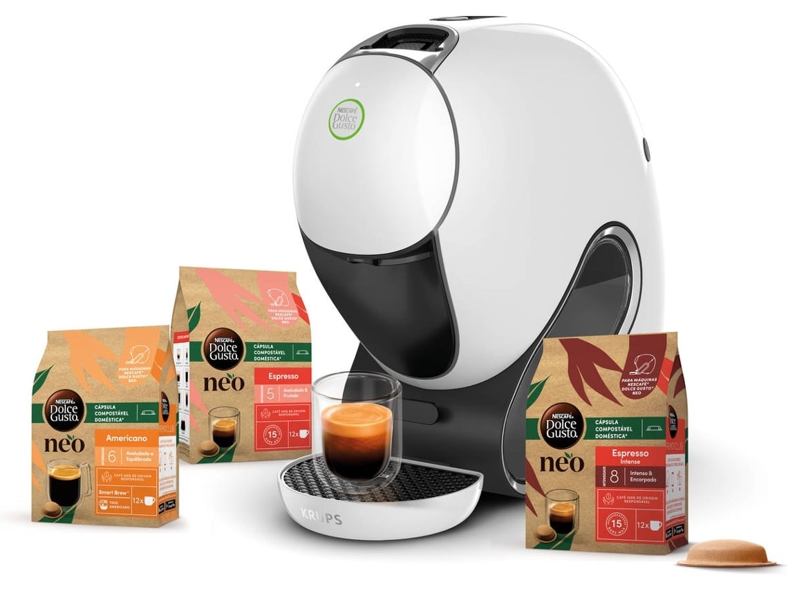 Máquina de Café KRUPS Dolce Gusto NEO KP8301P2 + 36 cápsulas de café (Outlet Caixa Aberta - Branco)