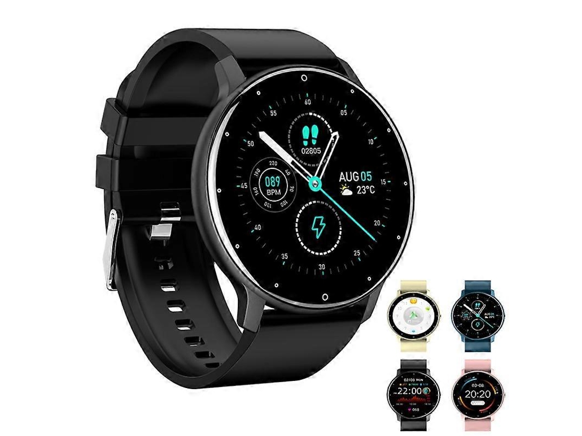 Relógio inteligente feminino para fitness com Bluetooth e monitor de frequência cardíaca.