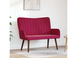 Vidaxl Sofá Para 2 Pessoas Vinho Vermelho 115 X 61 X 87 Cm Veludo