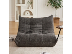Sofá Togo 2 Lugares - Sem Braços, Espuma Viscoelástica, Estilo Lounge, Chenille, Cinza