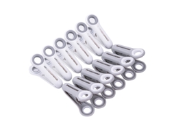 Pacote com 12 Prendedores de Roupa Plástico Resistente Clipes BRILVIBERA