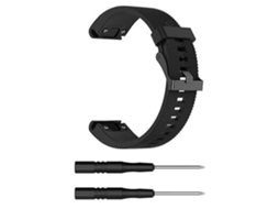 Lurelia Pulseira De Relógio Garmin Fenix 5s 20mm Em Silicone Preto