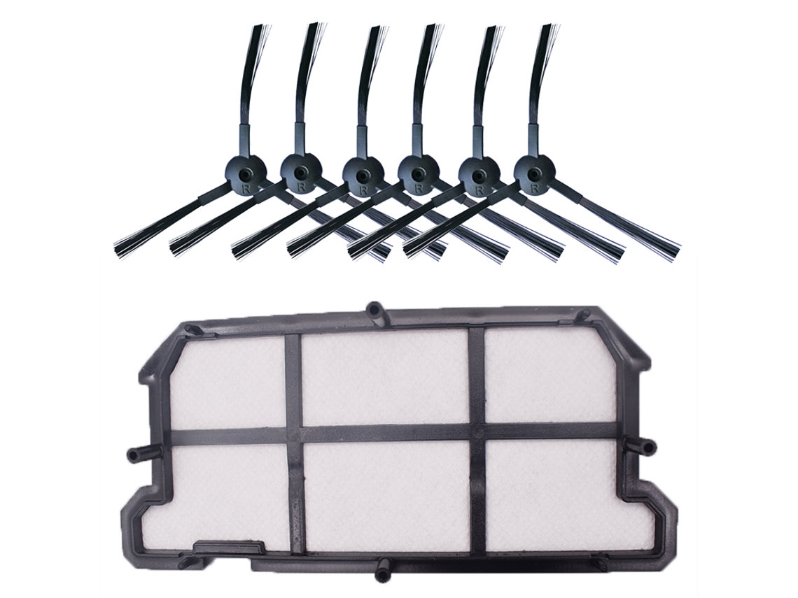 Aspirador de pó - Robô - 6 peças de acessórios para aspirador de pó. Escova lateral um. Filtro Hepa de poeira para Ilife V7 V7S V7S Pro