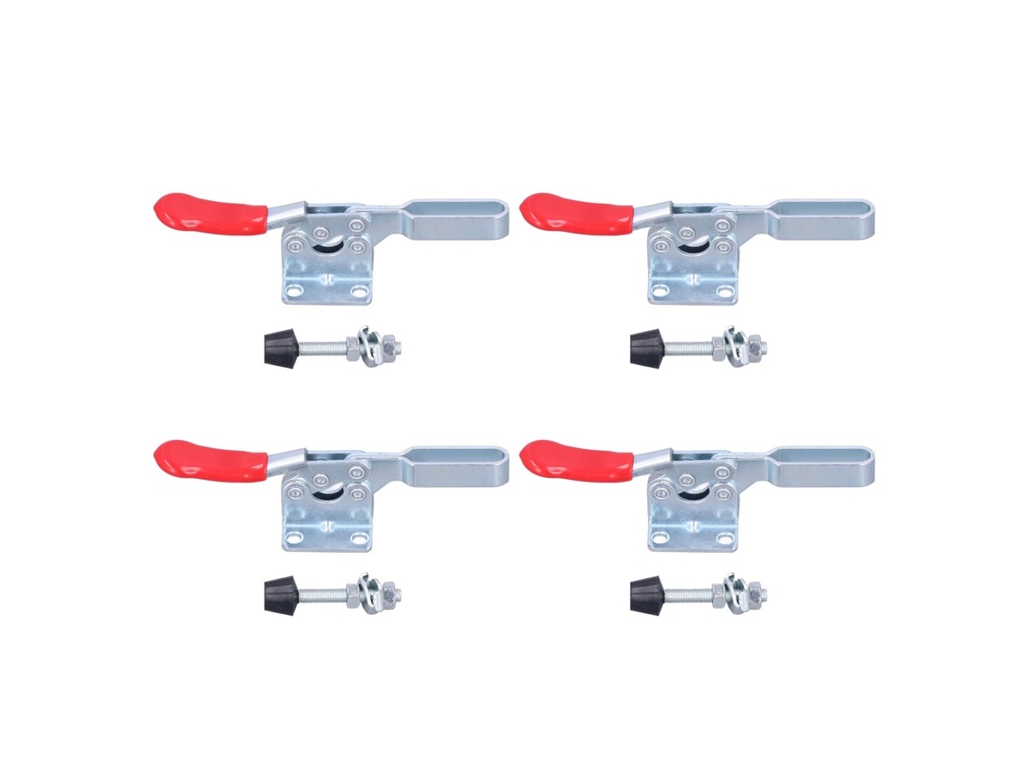 Conjunto de 4 Grampos Horizontais de Liberação Rápida com Manivela: Ferramenta Manual Resistente, Acessórios para Ferramentas