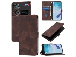 Capa De Celular De Couro Com Relevo Skin Feel