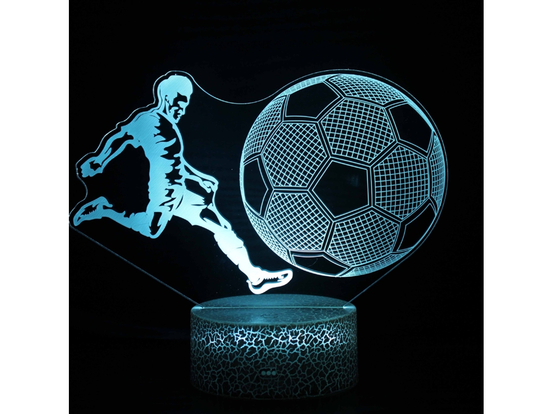Luz da Noite de Futebol, 16 Cores Que Mudam com Controle Remoto 3d Noturna Visual Estéreo DIGITALLAB
